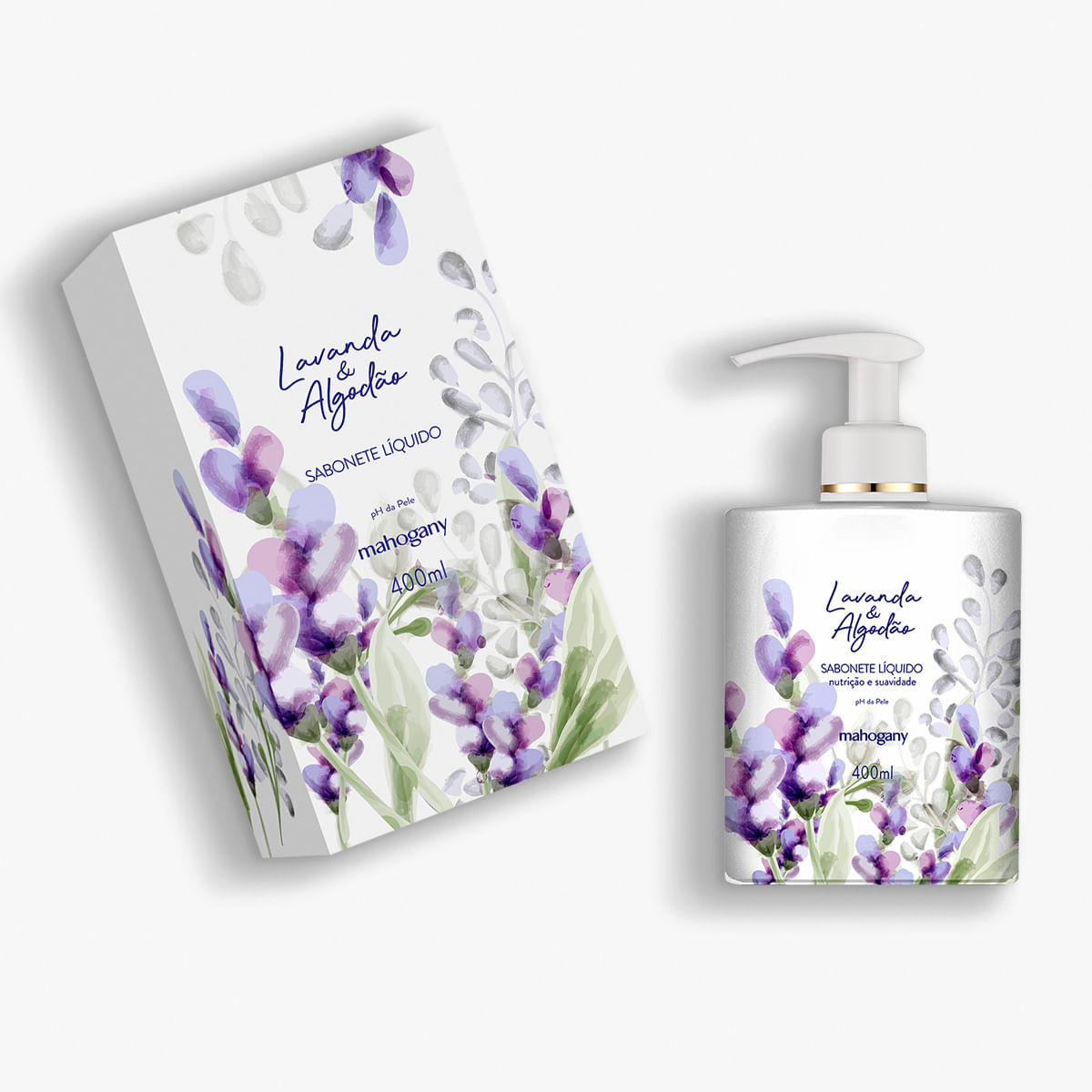 Sabonete Líquido Lavanda & Algodão 400ml Mahogany